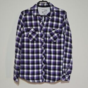 Plaid Snap Front Button Down